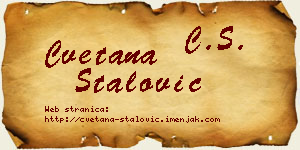 Cvetana Stalović vizit kartica